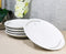 Pack Of 5 Ceramic Yukino Hana Collection Porcelain Round Dinner Plates 8.75" D