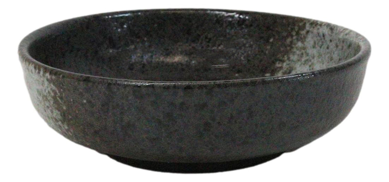 Pack Of 5 Charcoal Grey Tone Hakumu Collection Shallow Bowl Or Deep Plates 10oz