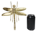 Medium Gold Leaf Resin Modern Dragonfly Wall Sculpture Or Tabletop Decoration 8"