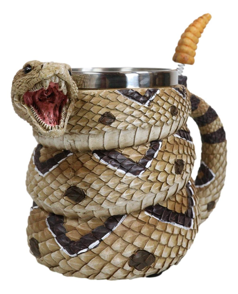 Ferocious Rattlesnake Serpent Snake With Venomous Fangs Drinkware Coffee Mug Cup