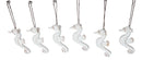 Set Of 6 Antique White Seahorses Ocean Marine Wall Hanging Decor Tree Ornaments