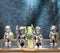 Set of 4 Medieval Suit of Armor Knights With Axe Sword Shields Mini Figurines
