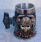 Gothic Viking Horned Warrior Danegeld Skull Tankard Mug 20oz With Hammer Handle