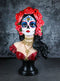 Day of The Dead Sugar Skull Lady Dancer Vivas Calacas Senorita Bust Figurine