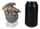 Dream Weaver Fantasy Wyrmling Dragon Sleeping On Cratered Lunar Moon Figurine