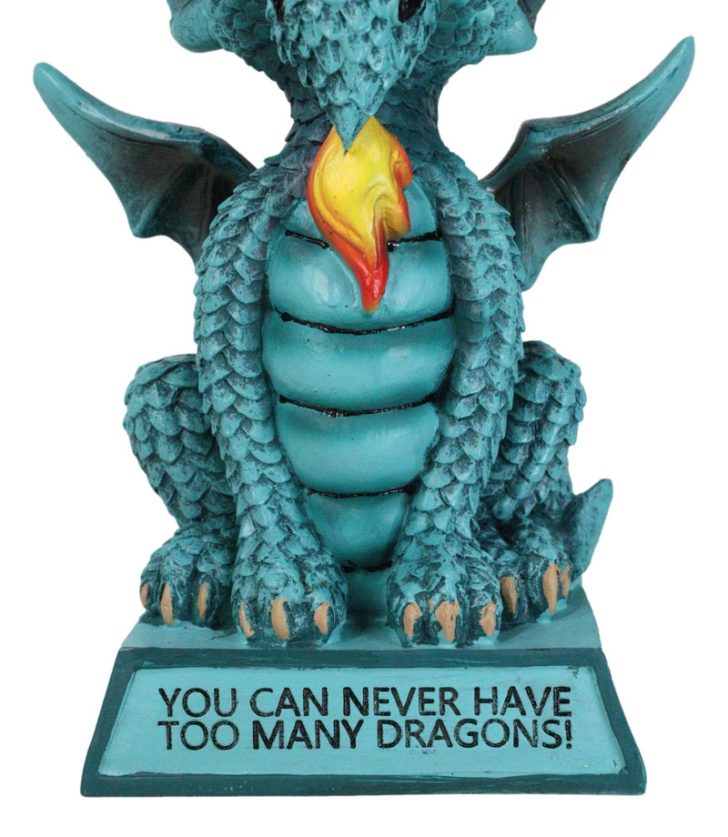 Turquoise Koan Cartoon Dragon Figurine You Can Never Have Too Many Dragons!