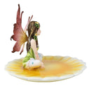 Ebros Sunflower Fairy Jewelry Dish Statue Forest Nymph Soap Dish Figurine 6" Long