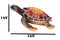 Nautical Ocean Brown Hues Giant Sea Turtle Swimming Decorative Figurine Tortoise
