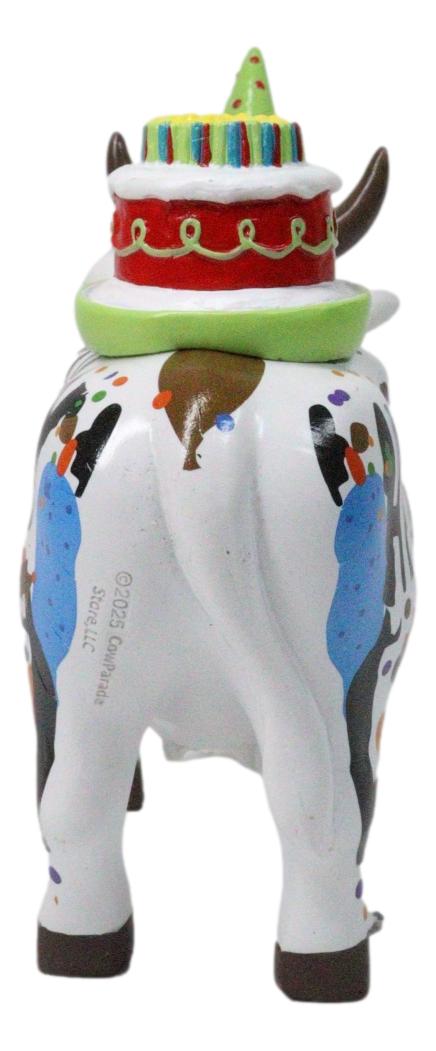 Cow Parade Happy Birthday To Moo Party Hat And Cake Collector's Figurine