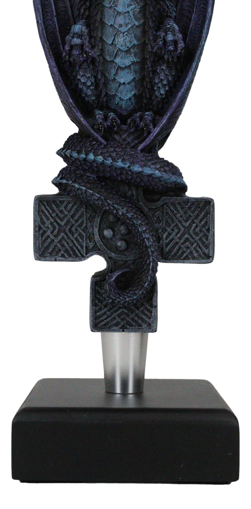 Medieval Fantasy Midnight Bahamut Blue Dragon Novelty Beer Tap Handle Figurine