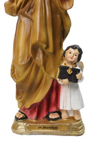 Christian Apostle of Jesus Saint Matthew Evangelist With Angel Figurine 8"H