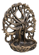 Mysterious Forest Celtic Greenman Dryad Tree Of Life Backflow Incense Burner