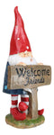 Whimsical Garden Mr Gnome By Toadstool Mushrooms Welcome Friends Sign Figurine