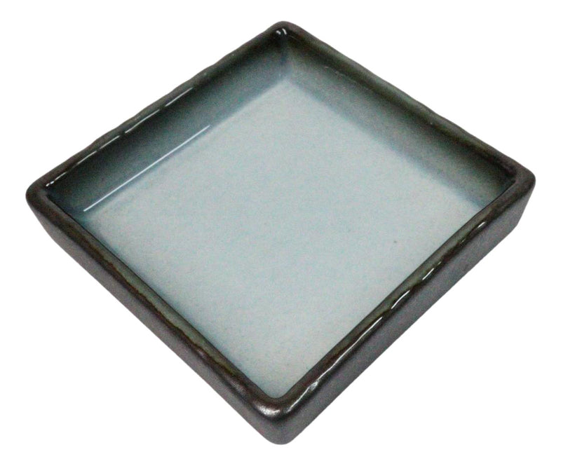 Set Of 6 Blue Sky Stars Seikai Art Ceramic Square Condiment Sauce Dishes 2oz
