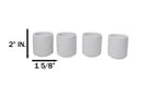 Set of 4 Yukino Hana Snow Flowers Art Porcelain 1.25oz Ochoko Yuzu Sake Cups