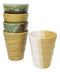 Abstract Art Tenmoku Glazed Ceramic 10oz Coffee Tea Cup Set of 5 Made In Japan