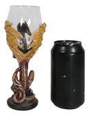 Rust Dragon Pearl Guardian Glass Wine Goblet Chalice Cup Dragons Blade Series