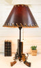 Rustic Western Texas Triple Six Shooter Gun Pistols Desktop Bedside Table Lamp