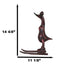 Balinese Wood Handicrafts "Bebek Angsa" Royal Maroon Red Skiing Duck Figurine