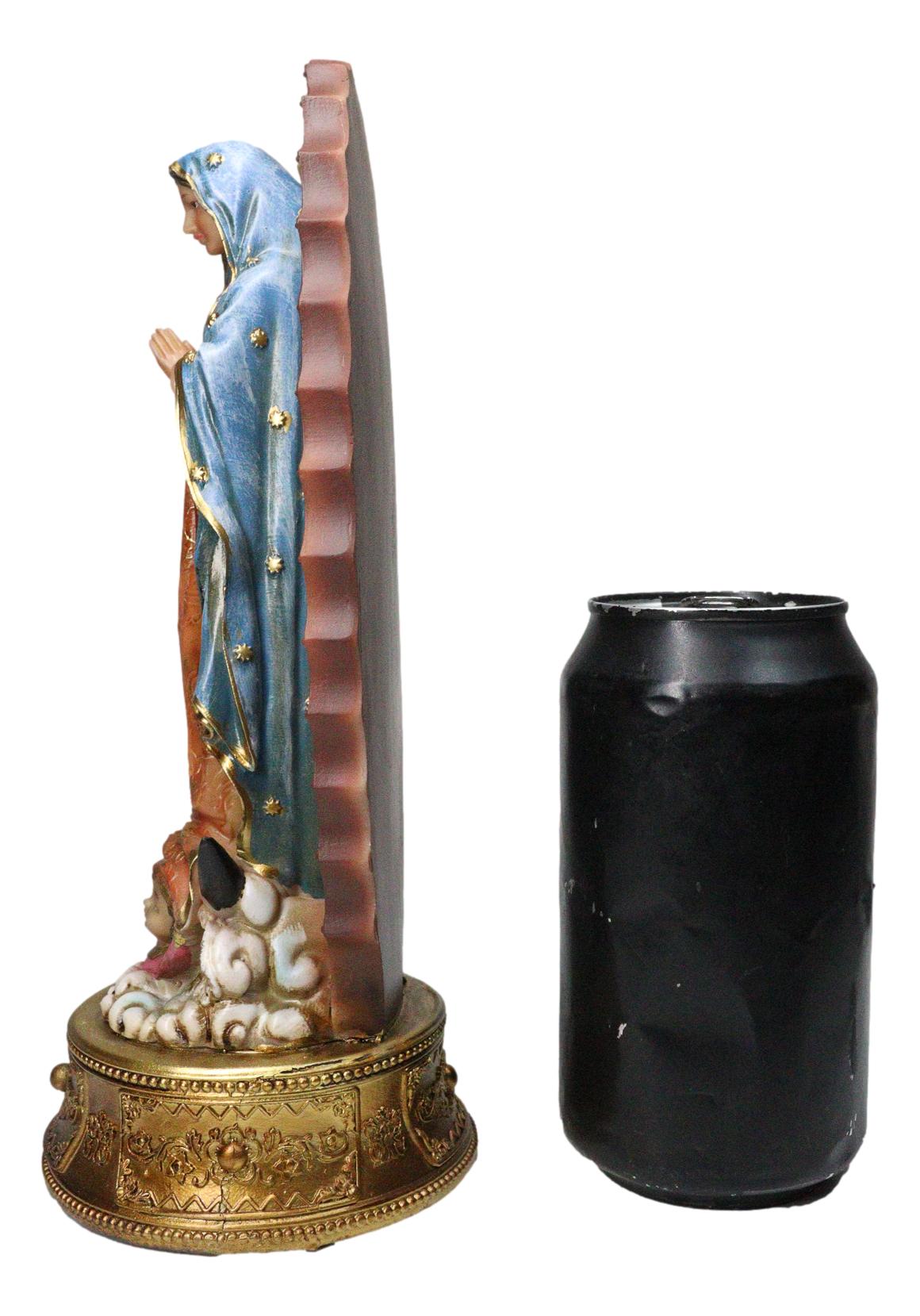 Blessed Virgin Mary Our Lady of Guadalupe with Rosary Drawer Box Figurine 9"H - Ebros Gift