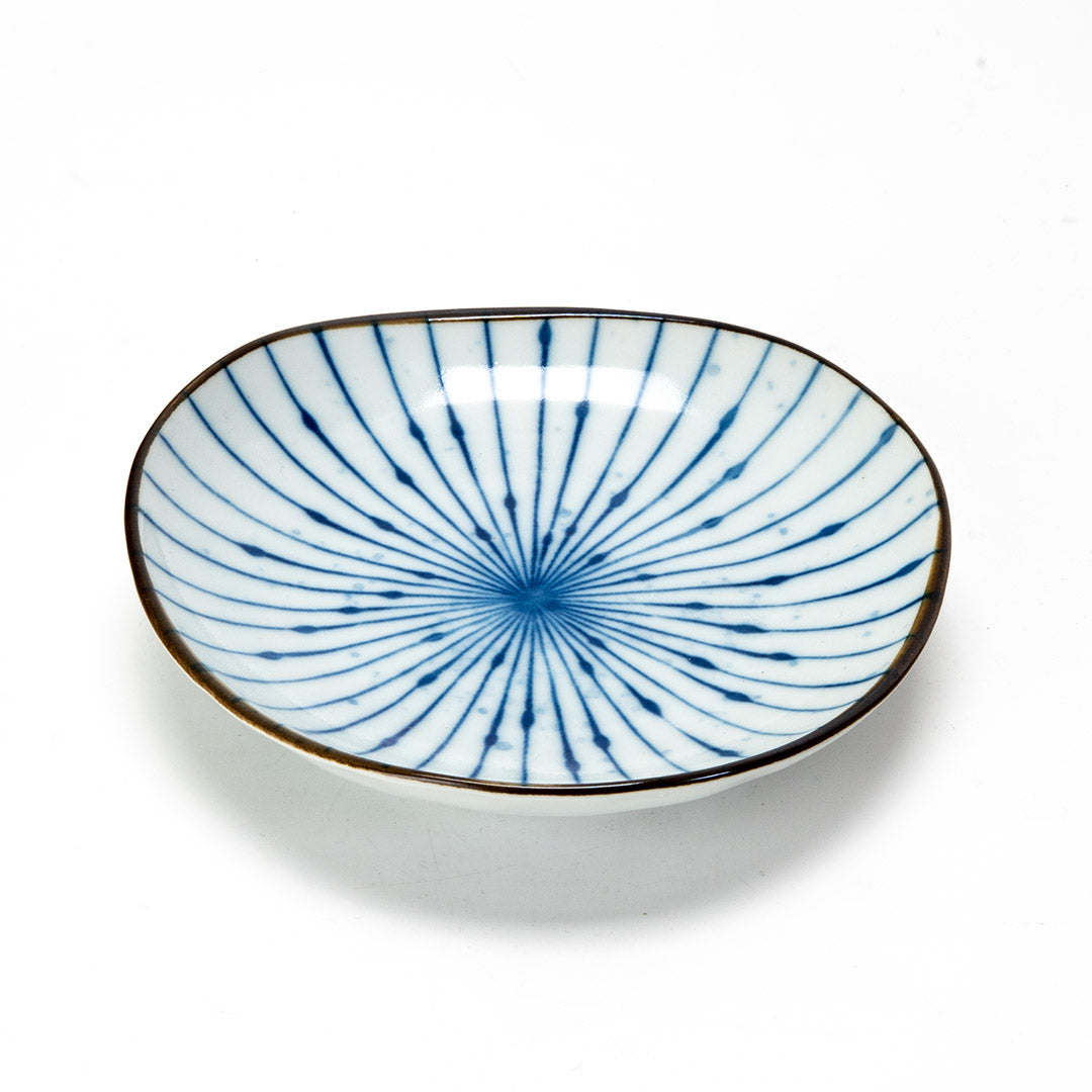 Pack Of 6 Fubuki Tokusa Made In Japan Round Flair Appetizer Salad Small Plates