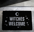 Witches Welcome Crescent Moon And Stars Coir Coconut Fiber Floor Mat Doormat