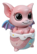 Pink Taffy Drake Potion Pals Small Baby Dragon Imp Sitting in Cauldron Figurine