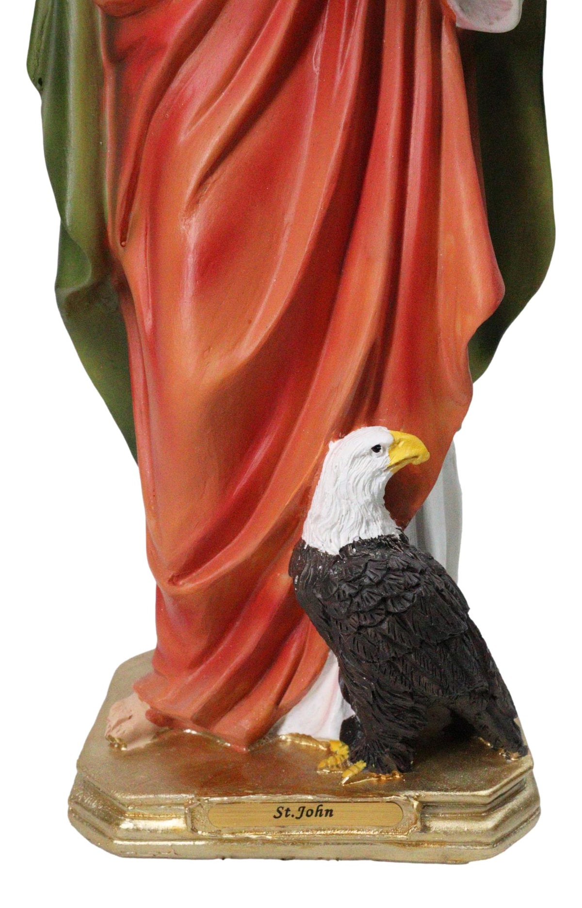 Apostle Disciple Of Jesus Saint John The Evangelist with Eagle Figurine 12"H