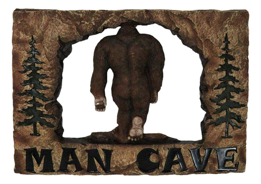Rustic Forest Sasquatch Big Foot By Pine Trees Entering Man Cave Wall Decor