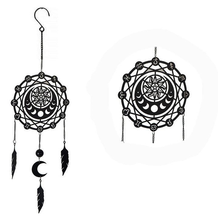 Phases Of The Moon Zodiac Solar Astrology Dreamcatcher Wall Hanging Decoration