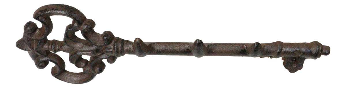 Rustic Cast Iron Dragon Claws Dungeon Key Triple Peg Wall Hook Sculpture 12"