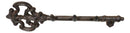 Rustic Cast Iron Dragon Claws Dungeon Key Triple Peg Wall Hook Sculpture 12"
