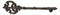 Rustic Cast Iron Dragon Claws Dungeon Key Triple Peg Wall Hook Sculpture 12"