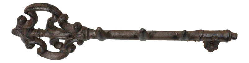 Rustic Cast Iron Dragon Claws Dungeon Key Triple Peg Wall Hook Sculpture 12"