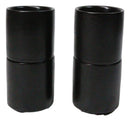 Set of 4 Kokuyo Black Minimalist Porcelain 1.25oz Ochoko Yuzu Sake Cups
