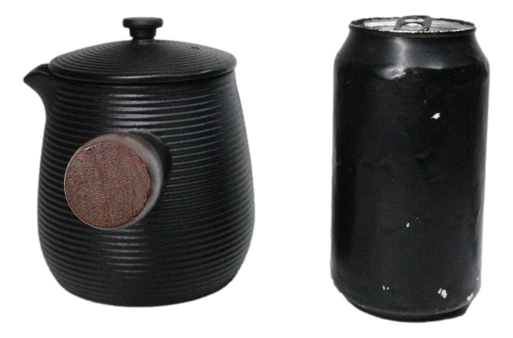 Kyusu Style Side Handle Spirals Cast Iron Teapot 18oz With Enameled Interior
