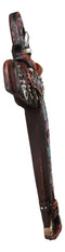 Country Western Rustic Horse Saddle Faux Tooled Leather Decorative Wall Cross