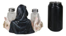 Grim Reaper Skeleton With Damned Souls Lake Of Fire Salt And Pepper Shakers Set