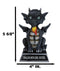 Fantasy Black Onyx Koan Cartoon Chibi Dragon Figurine Dragon With Girl Tattoo