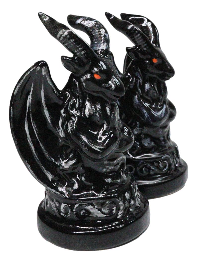 Metaphysical Realm Spirit Sabbatic Goat Baphomet Ceramic Salt Pepper Shakers Set