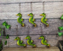 Set Of 6 Green Seahorses Ocean Marine Beach Wall Hanging Decor Tree Ornaments