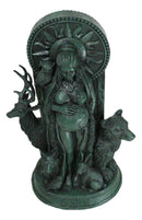 Greek Goddess Gaia Pregnant With Earth Accompanied By Animals Figurine