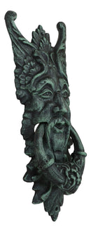 Cast Iron Verdigris Wiccan Celtic Greenman Forest Tree Ent Spirit Door Knocker