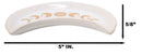Cream White Porcelain Wicca Moon Phase Crescent Trinket Jewelry Dish Tray 5"L