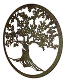 Green 24"D Oversized Celtic Tree of Life Medallion Metal Wall Circle Plaque