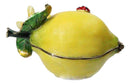 Yellow Lemon Ladybug Pewter Austrian Crystals Bejewelled Trinket Jewelry Box