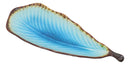 Blue Sky Aozora Kannyu Collection Ceramic Leaf Shaped Large Serving Platter 16"L