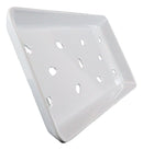 Ebros White Neta Zara Sushi Sashimi Plate With Drip Holes 8.75"L x 5"W PACK OF 8