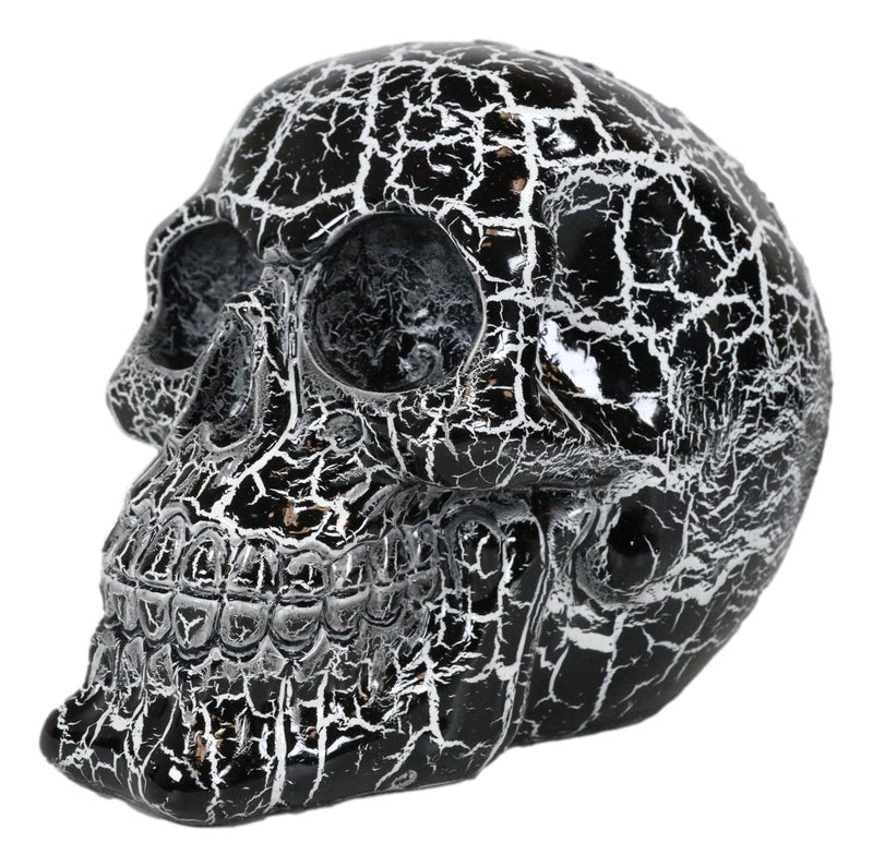 God of Lightning Thunder Bolt Punk Rock Black Skull Figurine Ossuary Macabre Art