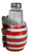 US Navy Sailor Eagle Anchor Trident Emblem And Flag Salt Pepper Shakers Holder